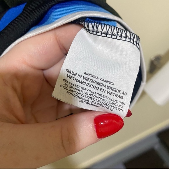 Men’s Nike Golf Dri-Fit Men's Short Sleeve Polo Shirt Blue  Brown Striped Size M - Picture 8 of 15